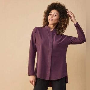 ADAY Something Borrowed Shirt in Plum Size Large
